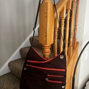 Brown and Orange Shoulder Bag